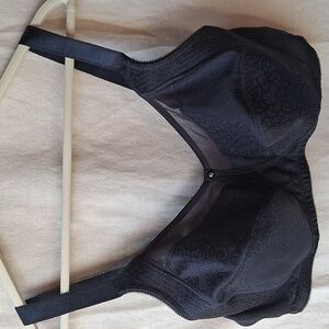 Just My Size Elegant Black Sheer Bra Size 42C